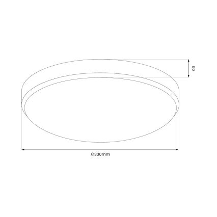 LED vonios kambario lubinis šviestuvas MAYA LED/15 W/230 V skersmuo 33 cm IP44 blizgus chromas