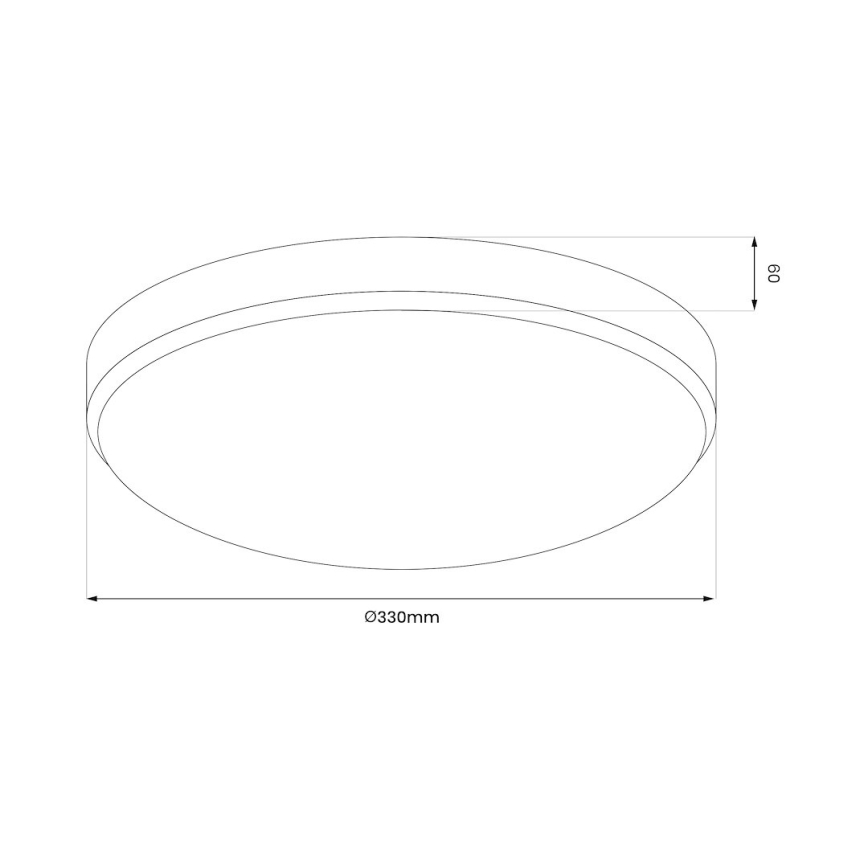 LED vonios kambario lubinis šviestuvas MAYA LED/15 W/230 V skersmuo 33 cm IP44 blizgus chromas