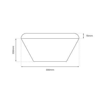 LED Vonios kambario lubinis šviestuvas NEMO LED/17W/230V IP44 juodas