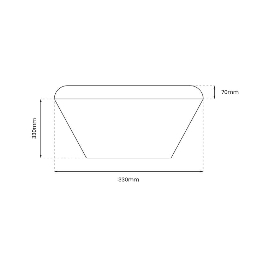 LED Vonios kambario lubinis šviestuvas NEMO LED/17W/230V IP44 juodas