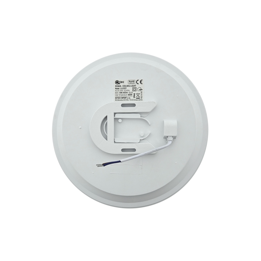 LED vonios kambario lubinis šviestuvas RIMA LED/10W/230V skersmuo 22,5 cm IP44 balta
