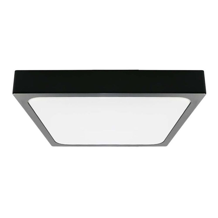 LED vonios kambario lubinis šviestuvas su sensoriumi LED/18W/230V 4000K IP44 22,5x22,5 cm juodas
