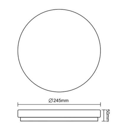 LED vonios kambario lubų šviestuvas OPAL LED/12W/230V skersmuo 24,5 cm IP44 baltas
