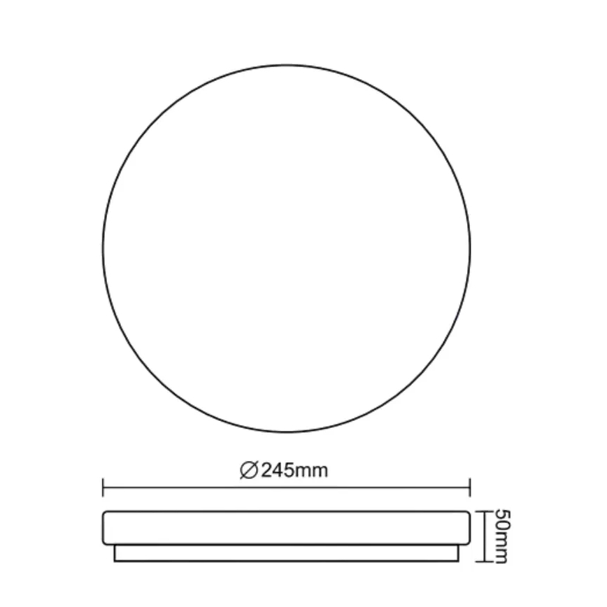 LED vonios kambario lubų šviestuvas OPAL LED/12W/230V skersmuo 24,5 cm IP44 baltas