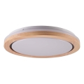 LED vonios kambario medinis lubinis šviestuvas LED/24W/230V, skersmuo 39 cm, IP44, ąžuolas