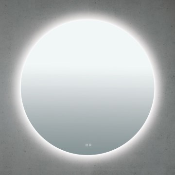 LED vonios kambario šildomas sieninis veidrodis su apšvietimu FOCUS LED/30W/230V 3000/4200/6000K skersmuo 100 cm IP44