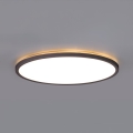 LED Vonios kambario šviestuvas su judesio ir prieblandos jutikliu NIVERA LED/12W/230V IP54 3000/4000/6000K diametras 22,5 cm juoda + nuotolinio valdymo pultas