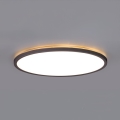 LED Vonios kambario šviestuvas su judesio ir prieblandos jutikliu NIVERA LED/24W/230V IP54 3000/4000/6000K diametras 30 cm juoda + nuotolinio valdymo pultas