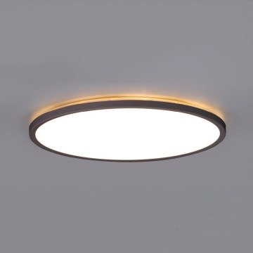 LED Vonios kambario šviestuvas su judesio ir prieblandos jutikliu NIVERA LED/24W/230V IP54 3000/4000/6000K diametras 30 cm juoda + nuotolinio valdymo pultas