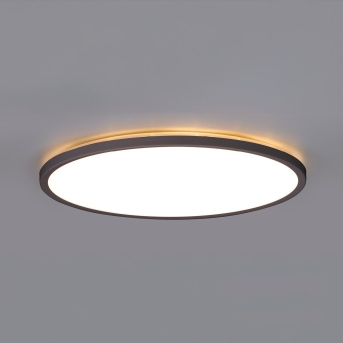 LED Vonios kambario šviestuvas su judesio ir prieblandos jutikliu NIVERA LED/32W/230V IP54 3000/4000/6000K diametras 42 cm juoda + nuotolinio valdymo pultas