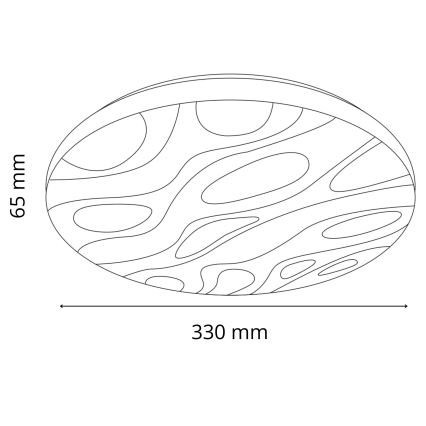LED Vonios lubinis šviestuvas CLOUD LED/18W/230V d. 33 cm IP44