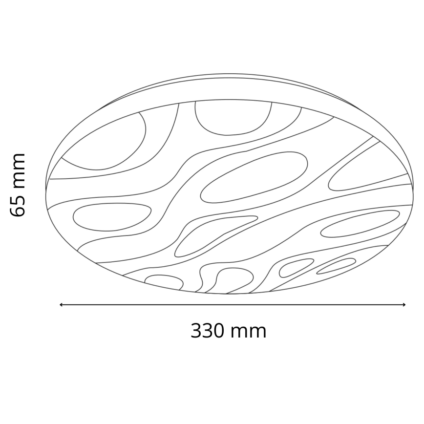 LED Vonios lubinis šviestuvas CLOUD LED/18W/230V d. 33 cm IP44