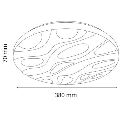 LED Vonios lubinis šviestuvas CLOUD LED/24W/230V d. 38 cm IP44