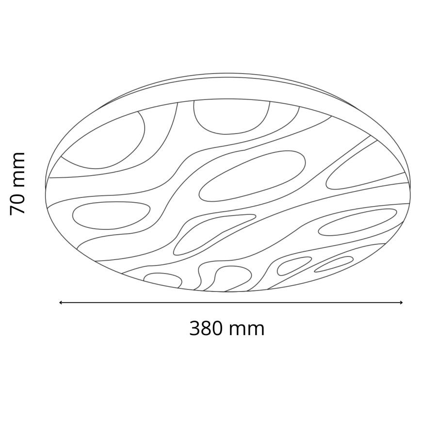 LED Vonios lubinis šviestuvas CLOUD LED/24W/230V d. 38 cm IP44