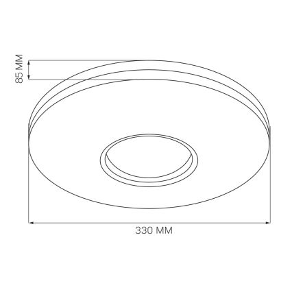 LED Vonios lubinis šviestuvas DETROIT LED/18W/230V d. 33 cm IP44