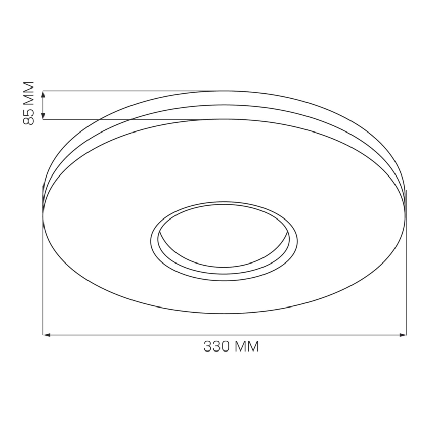 LED Vonios lubinis šviestuvas DETROIT LED/18W/230V d. 33 cm IP44