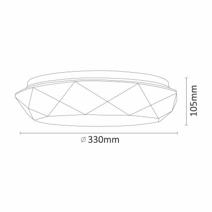 LED vonios lubinis šviestuvas GALAXY LED/17W/230V