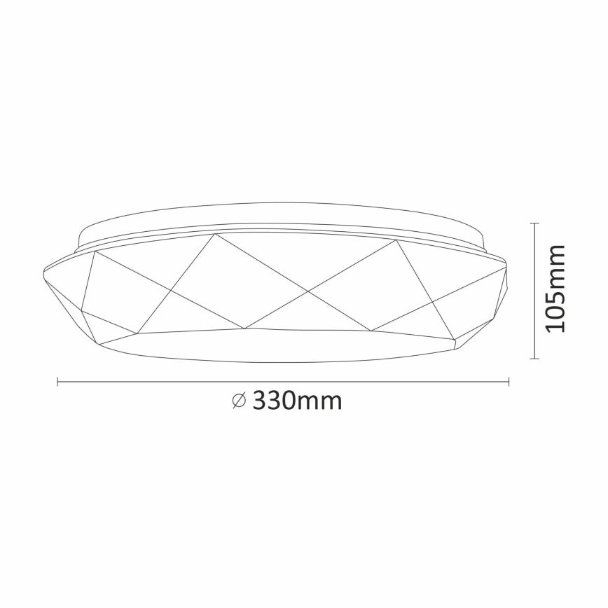 LED vonios lubinis šviestuvas GALAXY LED/17W/230V