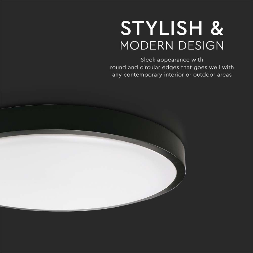 LED Vonios lubinis šviestuvas LED/18W/230V 4000K IP44 juodas
