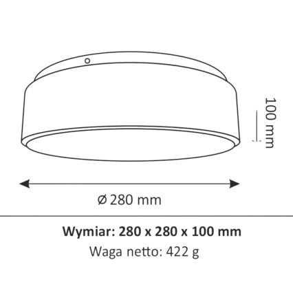 LED Vonios lubinis šviestuvas RENE LED/15W/230V IP44 baltas