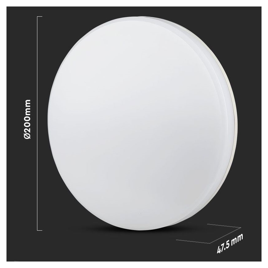 LED Vonios lubinis šviestuvas SAMSUNG CHIP LED/15W/230V 20cm 3000K IP44