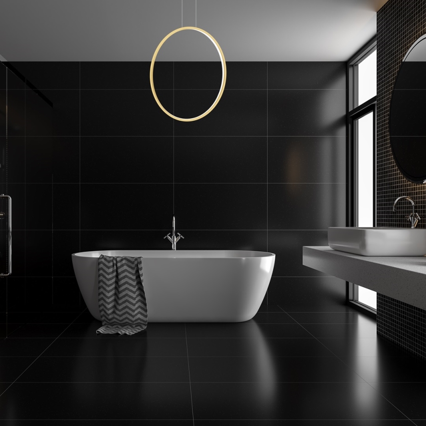 LED Vonios pakabinamas sietynas SATURNO LED/46W/230V IP44 aukso