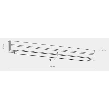 LED Vonios sieninis šviestuvas DEKSTER LED/36W/230V IP44 baltas