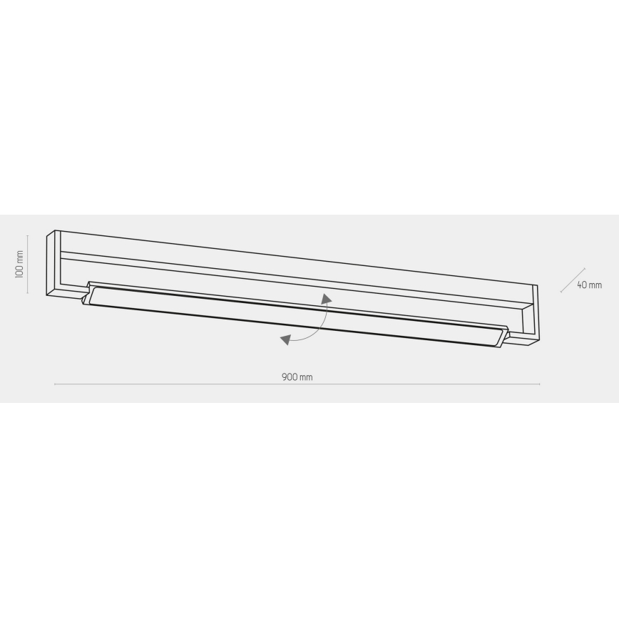 LED Vonios sieninis šviestuvas DEKSTER LED/36W/230V IP44 baltas
