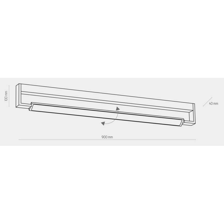 LED Vonios sieninis šviestuvas DEKSTER LED/36W/230V IP44 juodas