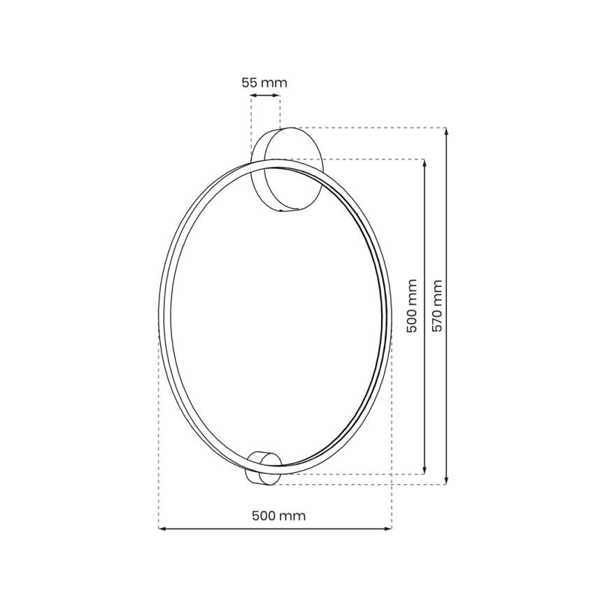 LED Vonios sieninis šviestuvas SATURNO LED/25W/230V IP44 auksinis