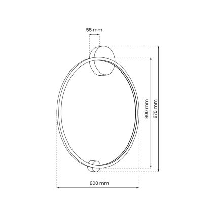 LED Vonios sieninis šviestuvas SATURNO LED/46W/230V IP44 auksinis