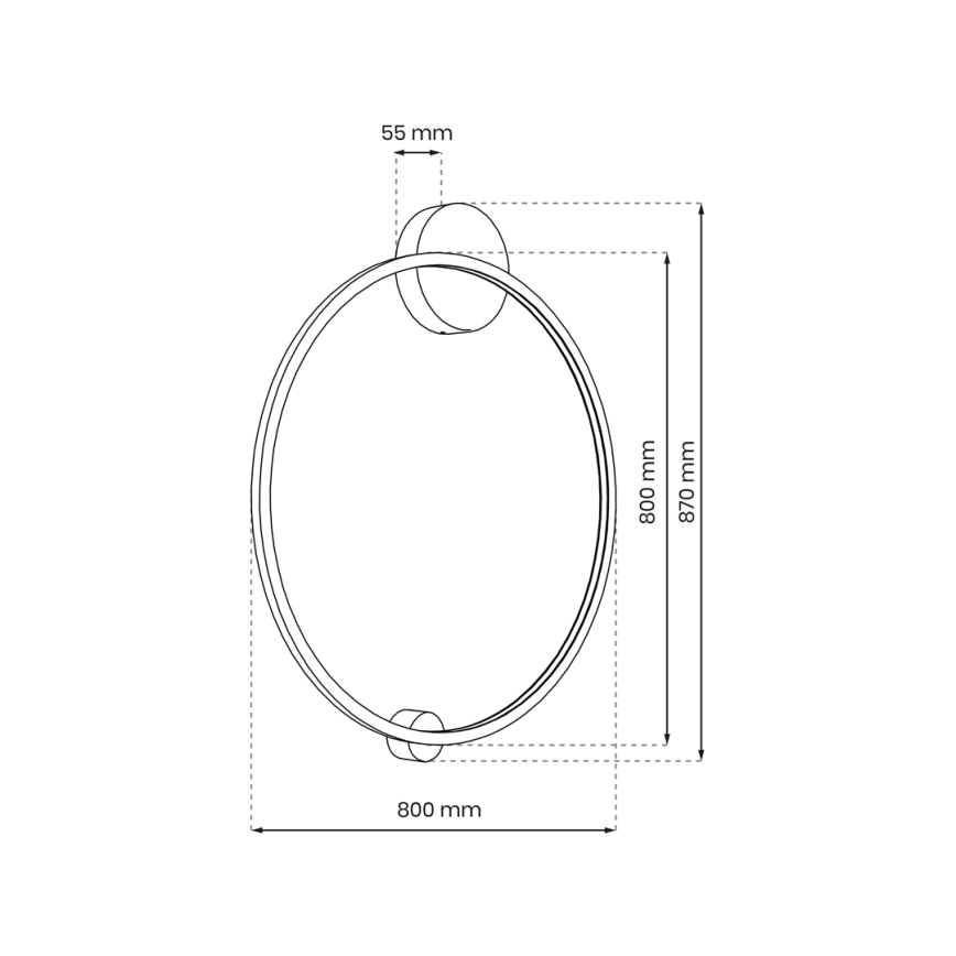 LED Vonios sieninis šviestuvas SATURNO LED/46W/230V IP44 auksinis