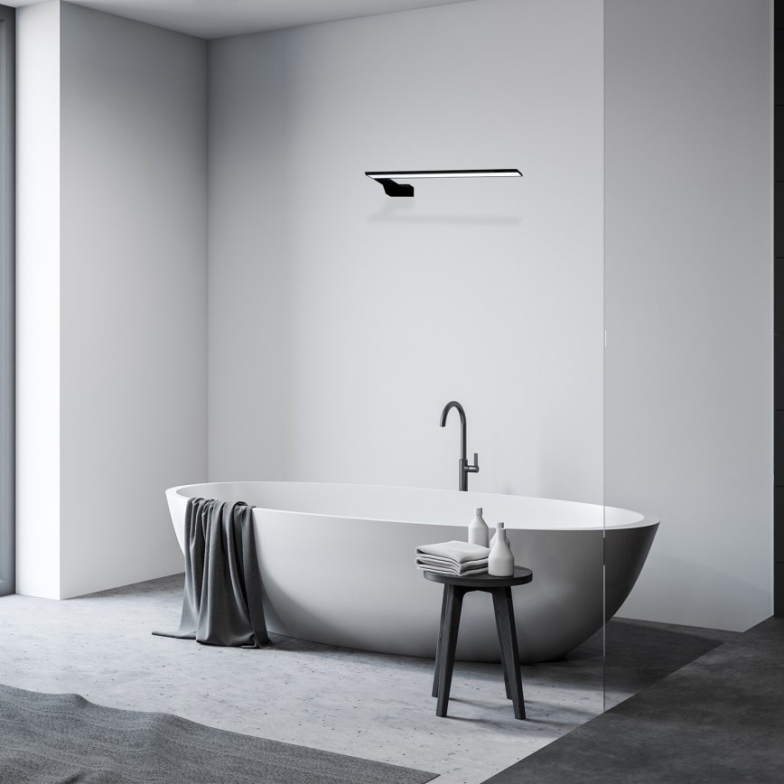 LED vonios sieninis šviestuvas SHINE, 11 W, 230 V, 45 cm, IP44, juodas