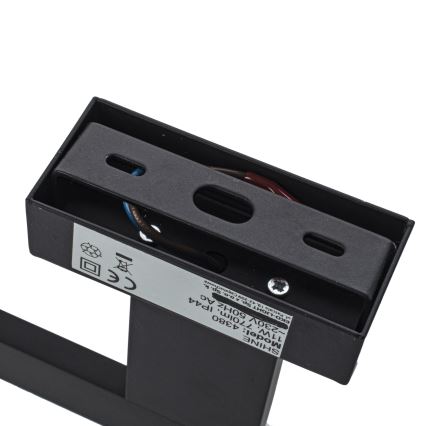 LED vonios sieninis šviestuvas SHINE LED/11W/230V 42 cm IP44 juoda
