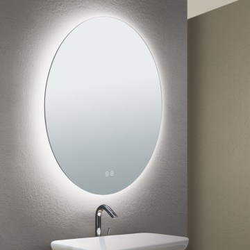 LED Vonios sieninis veidrodis su apšvietimu FOCUS LED/25W/230V 3000/4200/6000K d. 60 cm IP44