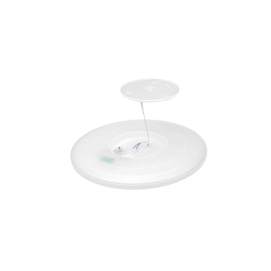 LED vonios šviestuvas su judesio ir sutemos jutikliu NIVERA LED/12W/230V IP54 3000/4000/6000K skersm. 22,5 cm juodas + nuotolinio valdymo pultas