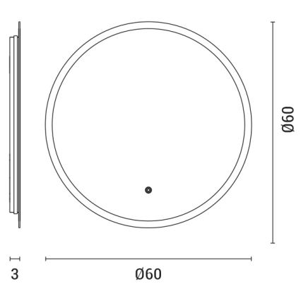 LED vonios veidrodis su apšvietimu LED/15W/230V 4000K IP44