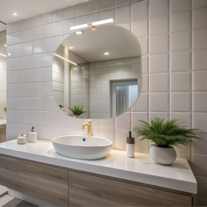 LED vonios veidrodžio apšvietimas 2 viename APA LED/6W/230V 40 cm IP44 auksinis