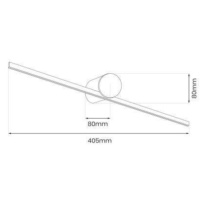 LED Vonios veidrodžio apšvietimas ARTIST LED/6W/230V 40 cm IP44 juodas