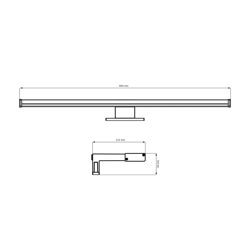 LED vonios veidrodžio apšvietimas ELBA LED/12W/230V 4000K 60 cm IP44 blizgus chromas