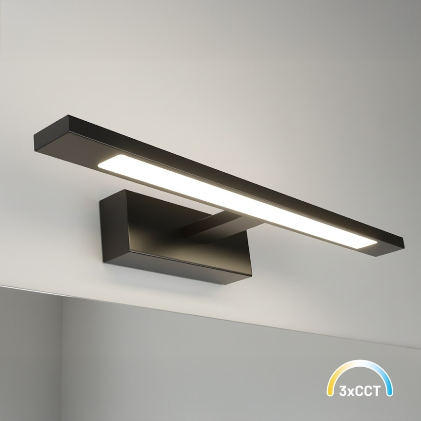 Juodas KLIMT LED vonios veidrodžio apšvietimas LED/8W/230V 3000/4000/6000K 40 cm IP44