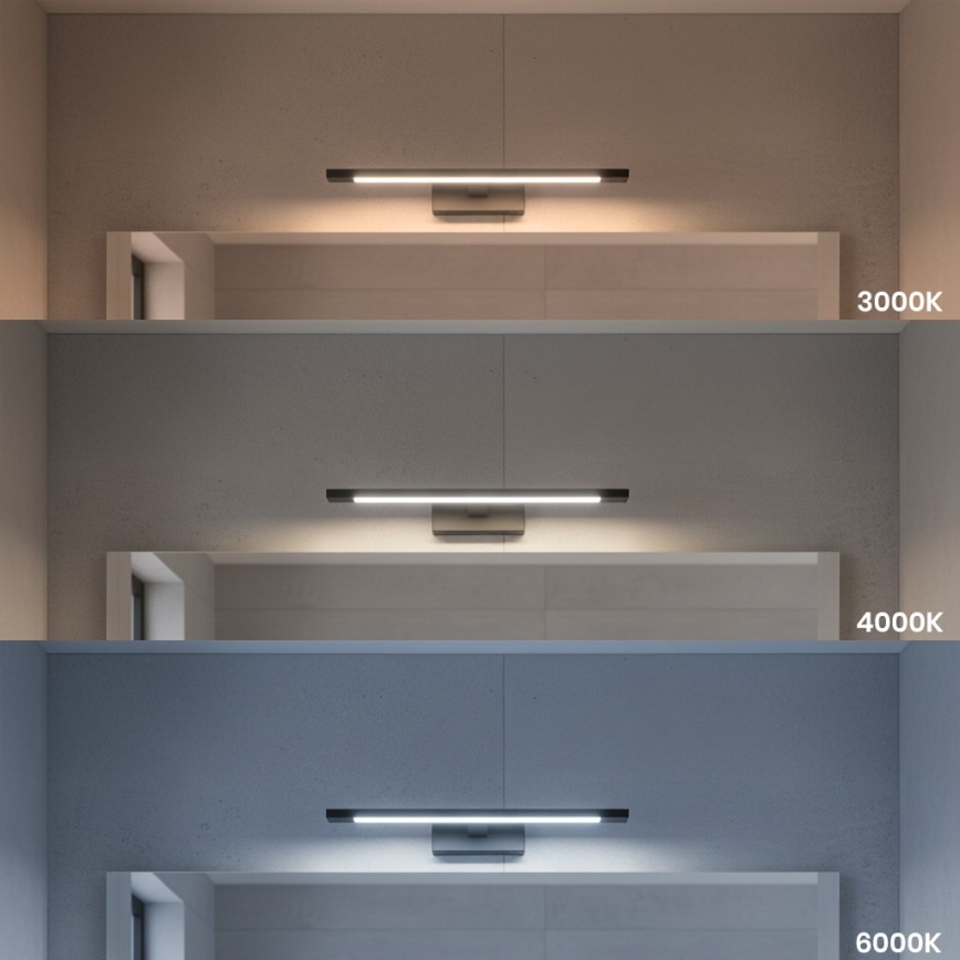 Juodas KLIMT LED vonios veidrodžio apšvietimas LED/8W/230V 3000/4000/6000K 40 cm IP44