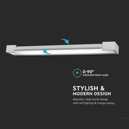 LED vonios veidrodžio apšvietimas LED/16W/230V 3000K IP44 60 cm balta