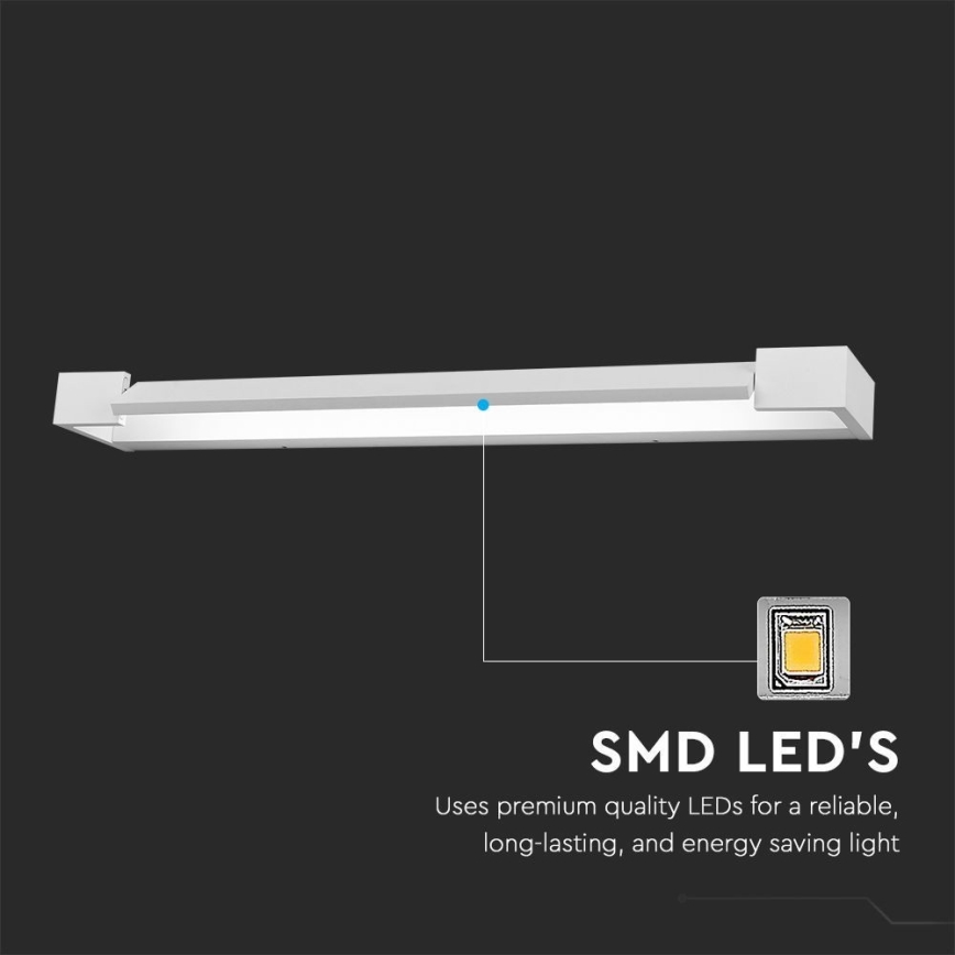 LED vonios veidrodžio apšvietimas LED/18W/230V 4000K IP44 60 cm balta