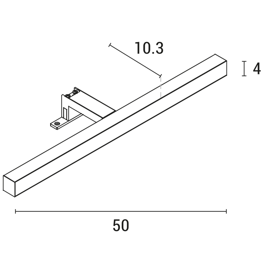 LED vonios veidrodžio apšvietimas LED/7W/230V 4000K 50 cm IP44 blizgus chromas