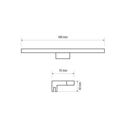 LED vonios veidrodžio apšvietimas MIRROR LED/6W/230V 40 cm IP44 blizgus chromas