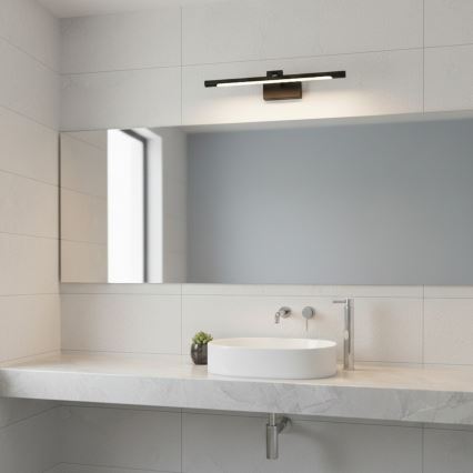 LED vonios veidrodžio apšvietimas MIRROR LED/6W/230V 4000K IP44 40 cm juodas