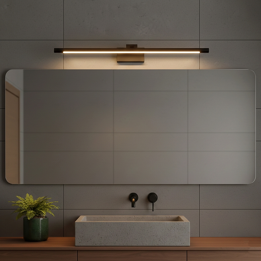 LED vonios veidrodžio apšvietimas MIRROR LED/8W/230V 4000K IP44 60 cm juodas