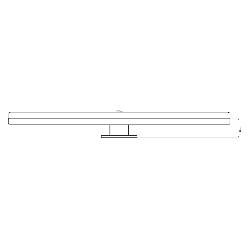 LED vonios veidrodžio apšvietimas SAMOS LED/15W/230V 4000K 90 cm IP44 juoda