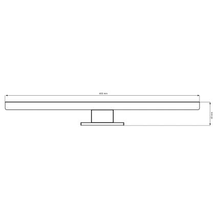 LED vonios veidrodžio apšvietimas SAMOS LED/8W/230V 4000K 40 cm IP44 juoda